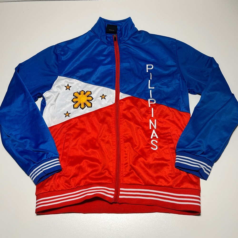 Adidas Pilipinas Philippines Track Jacket Blue Red Mens Large Fits Medium